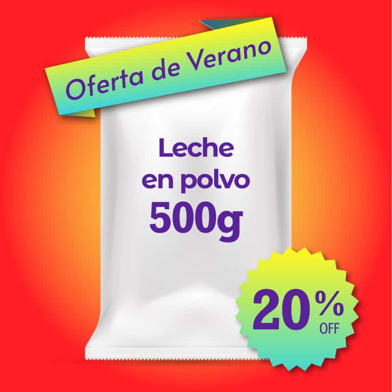 Bolsa de leche en polvo 500g - Oferta de verano
