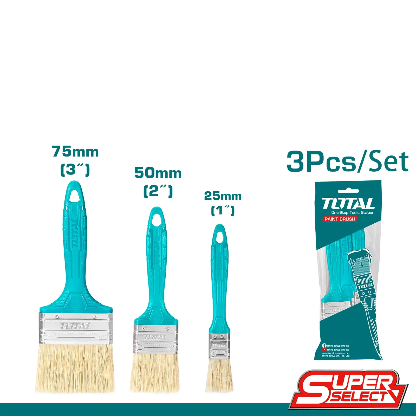 Brochas de pintura Pack/3PCS Total