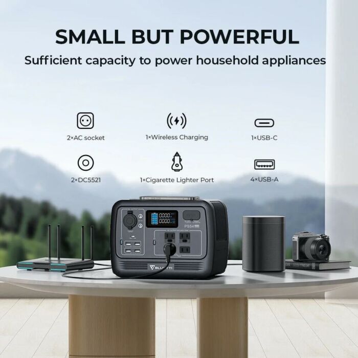 Generador Solar Portátil BLUETTI PS54 – 537Wh, 700W de Salida, Ideal para Camping y Apagones en Cuba - Imagen 2