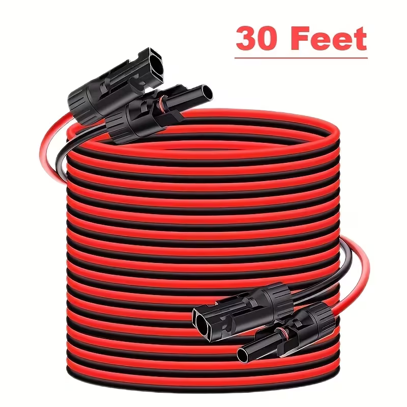 cable de extension solar mc4 30ft para paneles solares y sistema fotovoltaico en cuba